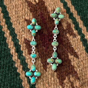 Kingman Turquoise Dangle E/R - Nizhoni Traders