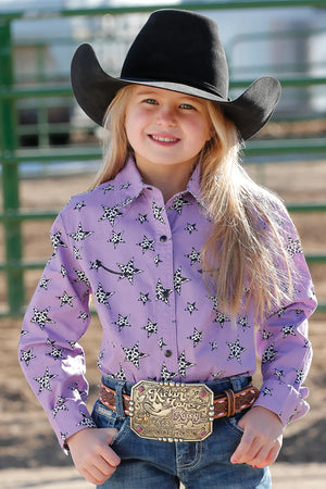Girl's Star Print Shirt- Cinch