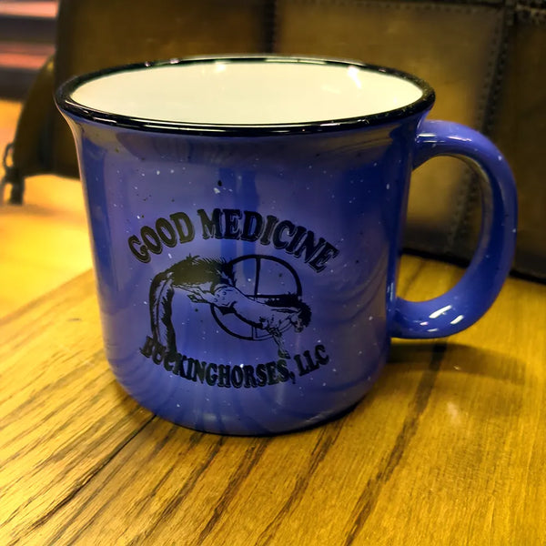 Good Medicine Bucking Horses Logo Mug