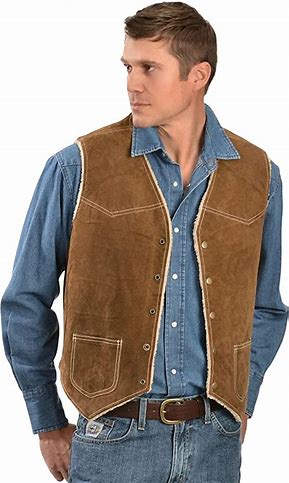 Big Man's Suede Hunter Vest - Scully