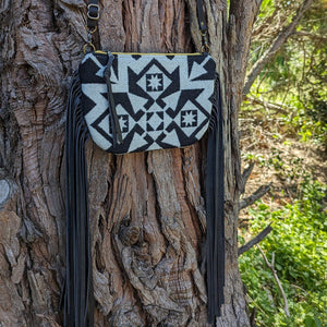 Small Wool Crossbody Purse - Puddle City Craft