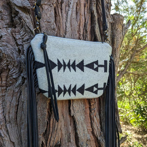 Small Wool Crossbody Purse - Puddle City Craft