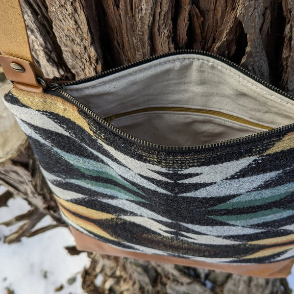 Large Pendleton Wool Crossbody Purse - Puddle City Craft