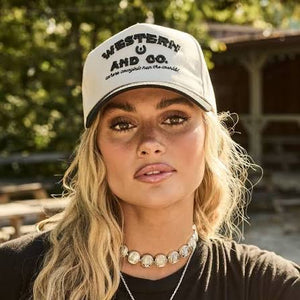 W&CO Black and Cream Hat - Western & Co