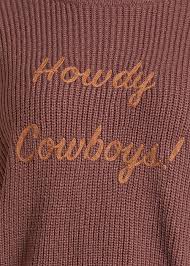 Women's Howdy Cowboys Sweater - Panhandle Slim