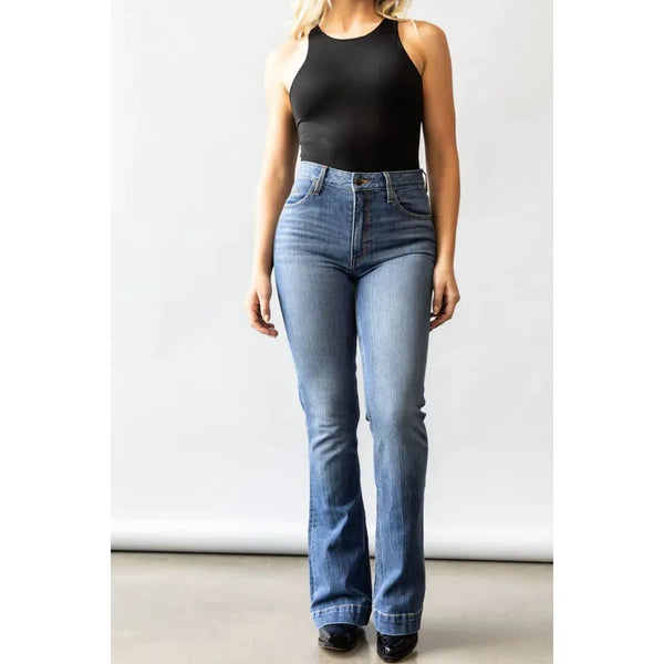 Women's Jennifer Mid Wash Jeans - Kimes Ranch