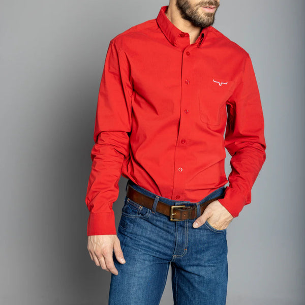 Men's Red Dress Shirt - Kimes Ranch