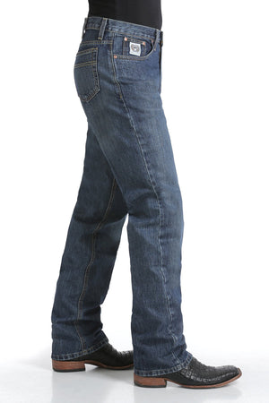 Men's Relaxed Fit Dark Stone White Label Jeans - Cinch