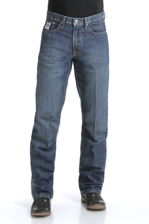 Men's Relaxed Fit Dark Stone White Label Jeans - Cinch
