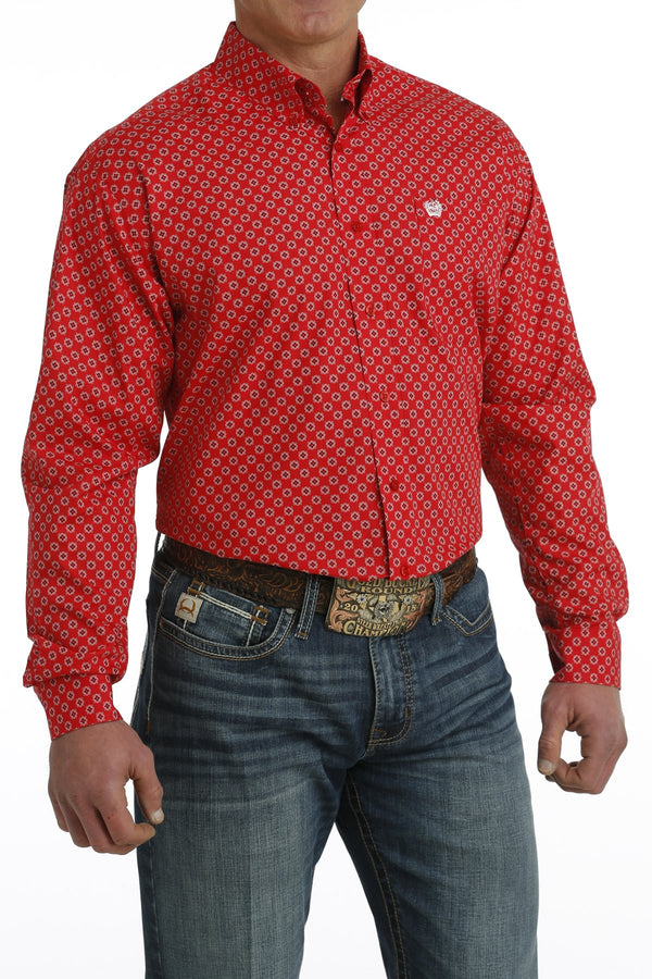 MEN'S MEDALLION PRINT WESTERN SHIRT - CINCH