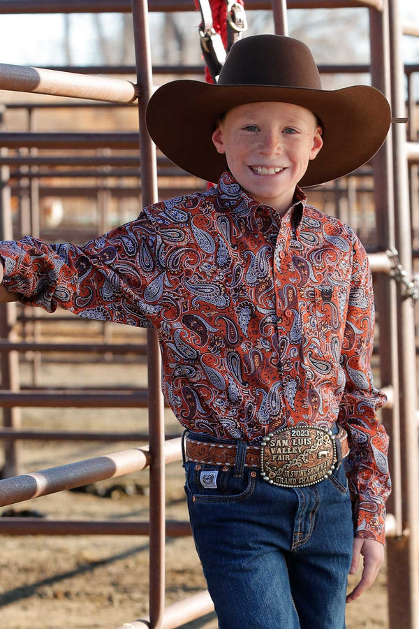 Boy's Paisley Western Shirt - Cinch