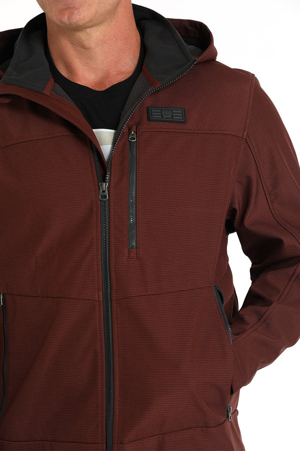 Mens Hooded Cinch Jacket Close Up