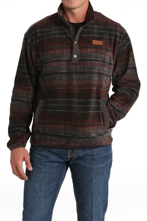  Mens Fleece Pullover Jacket Front