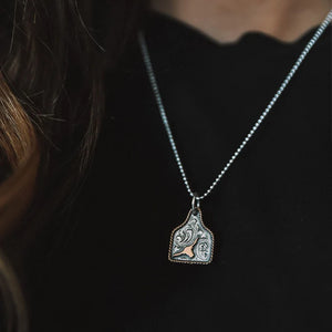 The Goldhorn Eartag Pendant - Vogt Silversmith