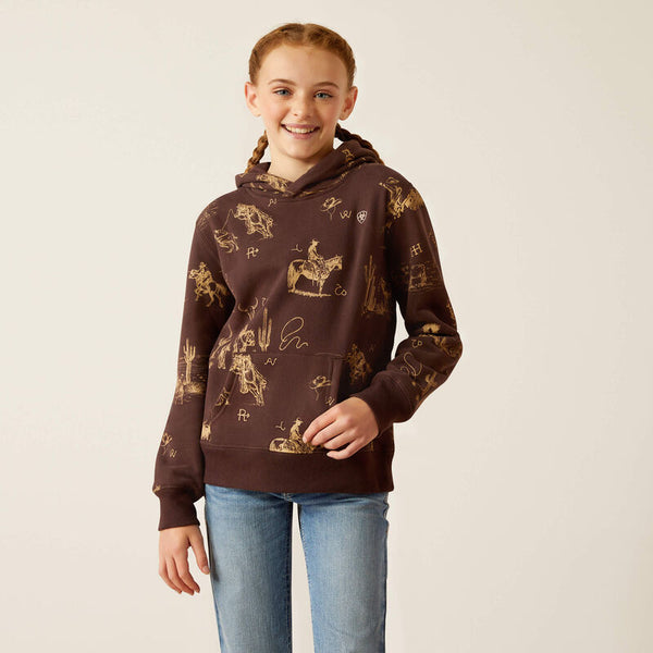 Girls Ranch Scene Hoodie - Ariat