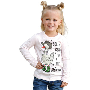 Toddler Girl's Pink Silly Goose Graphic Tee - Cruel Girl