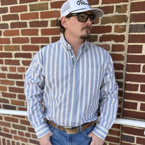 Men's LS Stripe 1 Pkt Shirt - Panhandle Slim