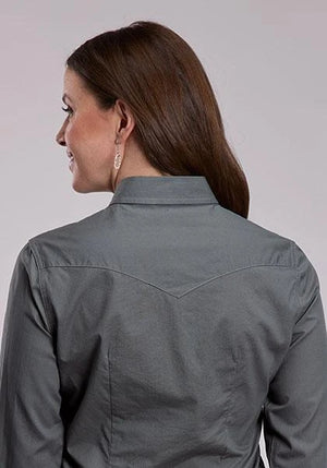 Women's Sage Poplin Snap Shirt - Roper