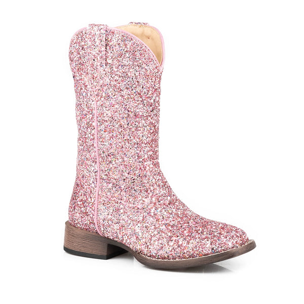 Girl's Pink Glitter Boots - Roper