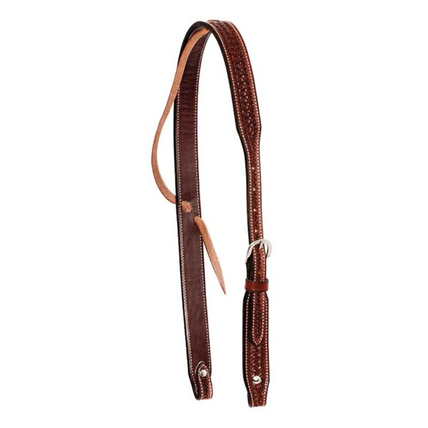 Headstall Slip Ear 1-1/4" Rosewood - Partrade