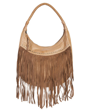 Fringe Leather Shoulder Bag