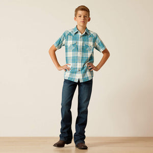 Boy's Harry Retro Gasoline Fit Shirt - Ariat