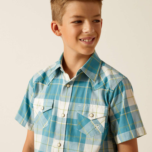 Boys Harry Retro Gasoline Fit Shirt - Ariat