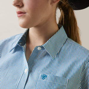 Women's Crystal Teal Stripe Shirt - Ariat
