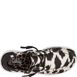 Women's Hazer Shoe BLACK/WHITE - Justin