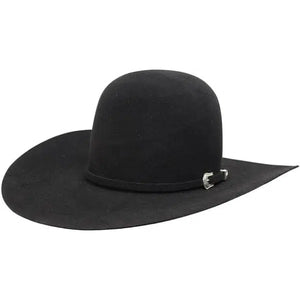 100X Black Open Crown Felt Hat - American Hat Co.