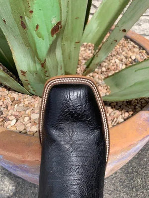 Men's Black Smooth Ostrich Boots - Horse Power