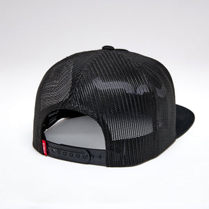 Delano High Profile Black Trucker Cap - Kimes Ranch