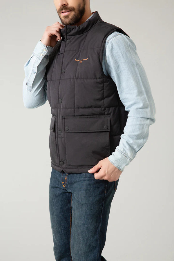 Men's Black Vest - Kimes Ranch