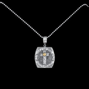 The Golden Blossom Cross Pendant - Vogt Silversmiths