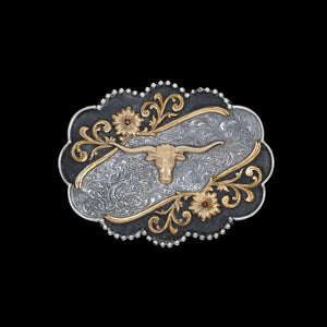 The Golden Celebration Longhorn Trophy Buckle - Vogt Silversmiths