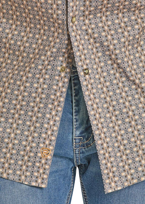 Men's Geo Printed Snap Shirt - Rock & Roll Denim