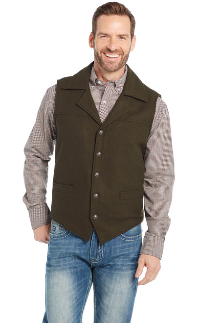 Forest Green Men's Wool Vest